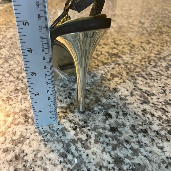 Vintage women's Sheik peep toe stilettos. Gorgeous gold heels size 9 - Picture 16 of 16